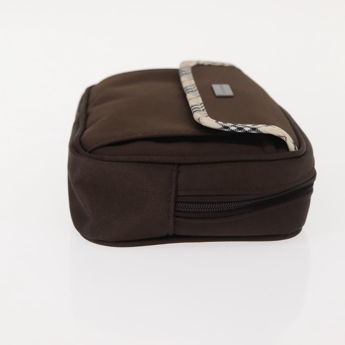 BURBERRY Nova Check Handkerchief Pouch Canvas 2Set Brown Beige Auth am9497