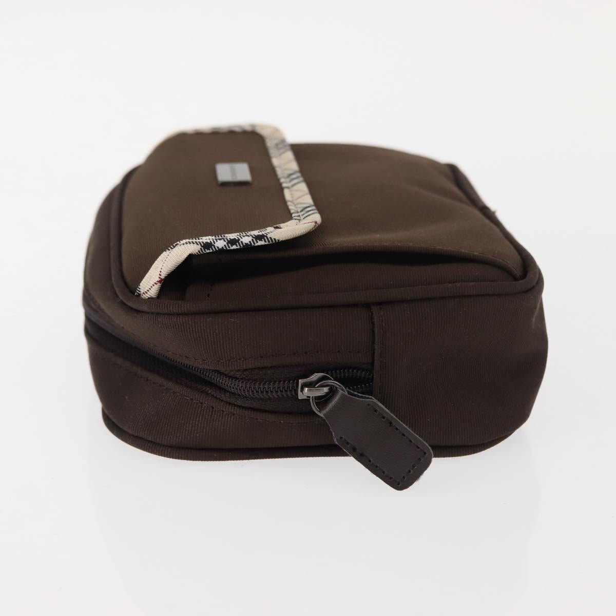 BURBERRY Nova Check Handkerchief Pouch Canvas 2 Set Brown Beige Auth am9497