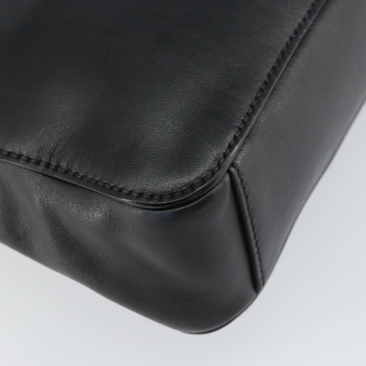 PRADA Shoulder Bag Leather Black Auth am9498V