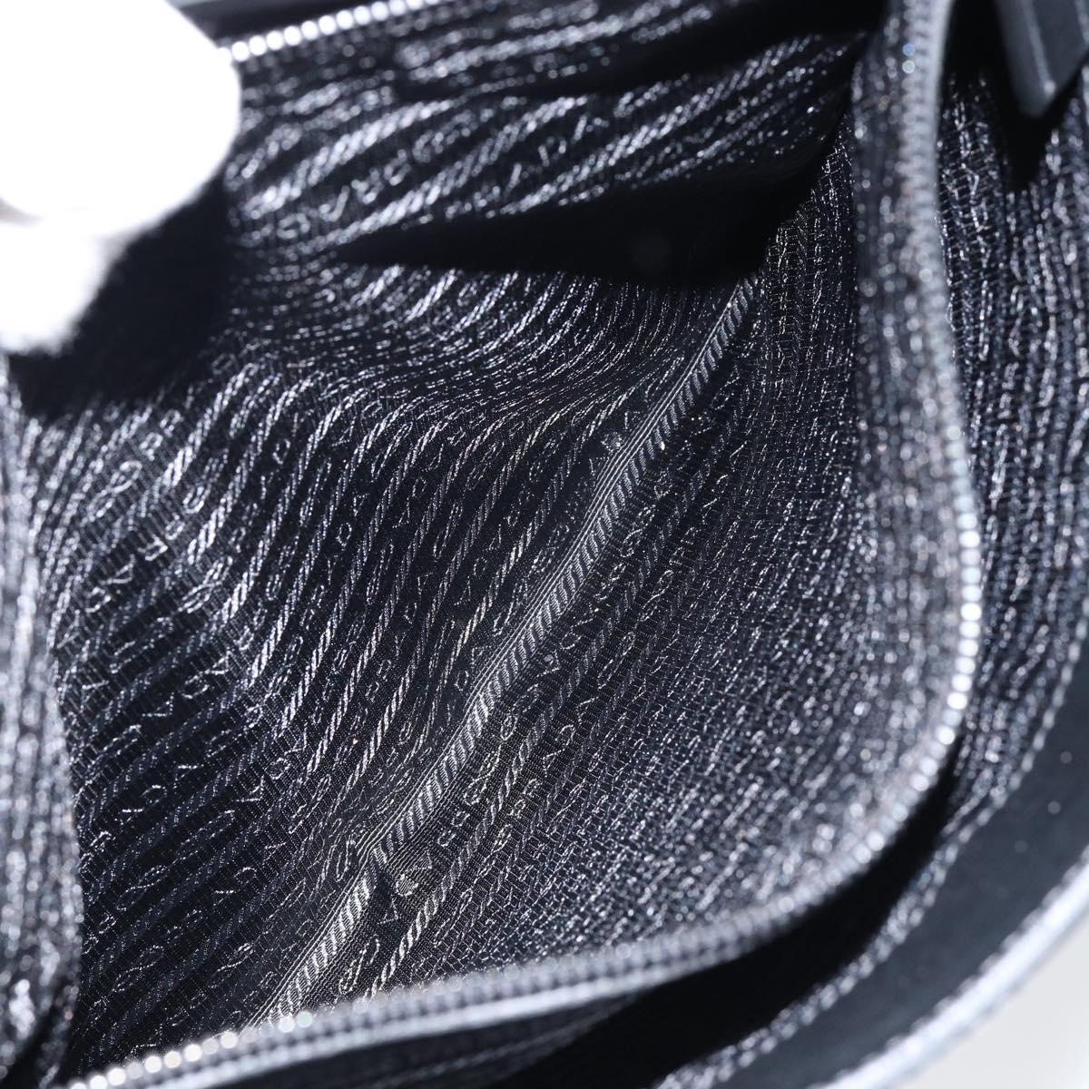 PRADA Shoulder Bag Leather Black Auth am9498V