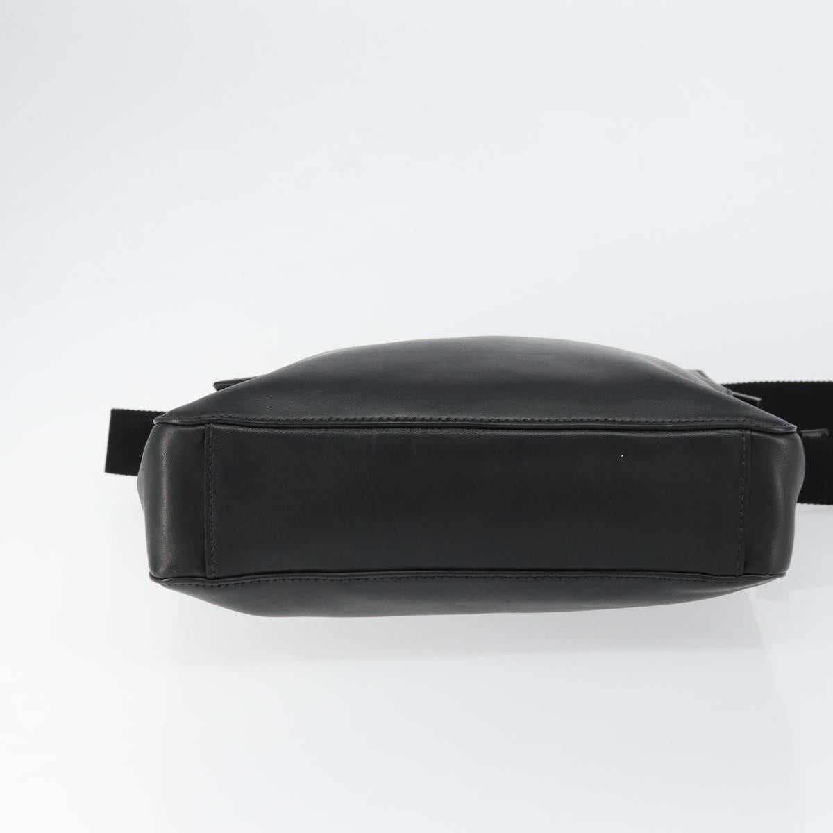 PRADA Shoulder Bag Leather Black Auth am9498V