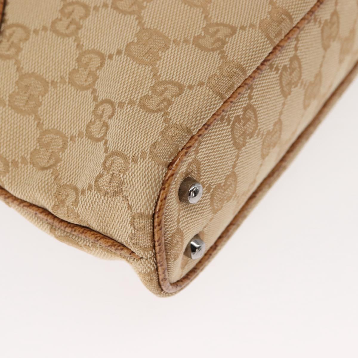 GUCCI GG Canvas Tote Bag Beige Brown 113015 Auth am9499V