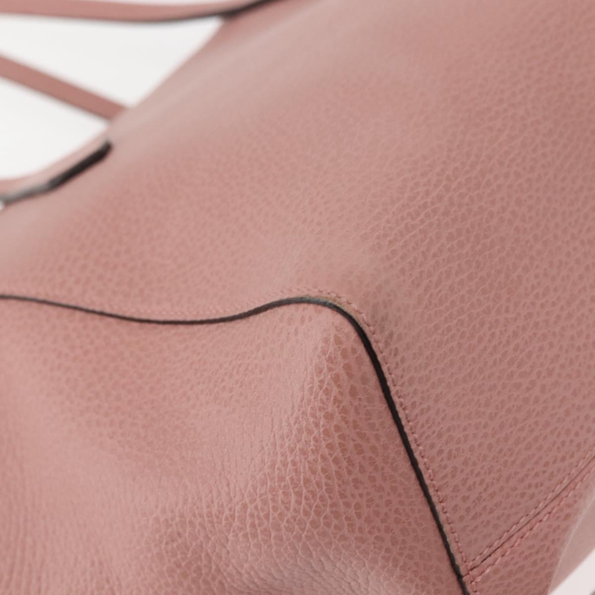 GUCCI Swing Tote Bag Leather Pink Gold 354408 Auth am9500