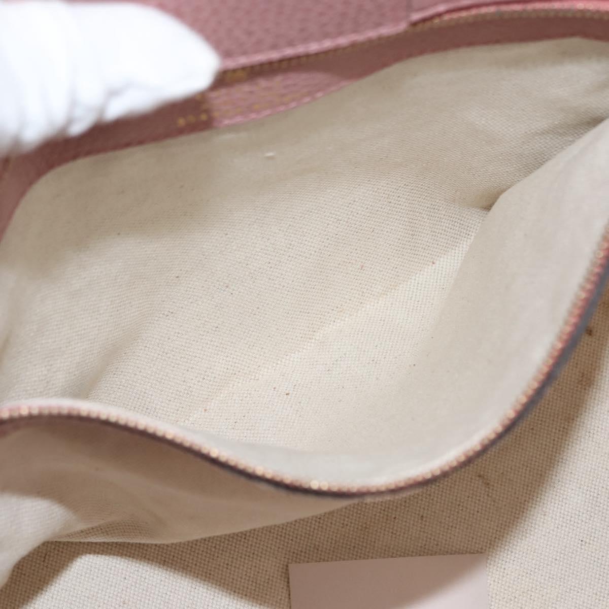 GUCCI Swing Tote Bag Leather Pink Gold 354408 Auth am9500