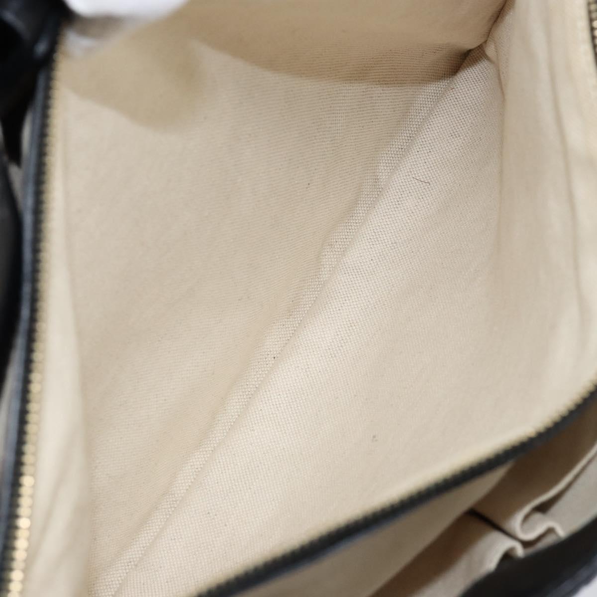 GUCCI GG Canvas Guccissima Tote Bag Leather Black Gold 296835 Auth am9501V