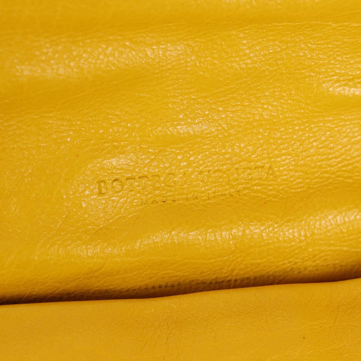 BOTTEGA VENETA INTRECCIATO Shoulder Bag Leather Yellow 239897 Auth am9513V
