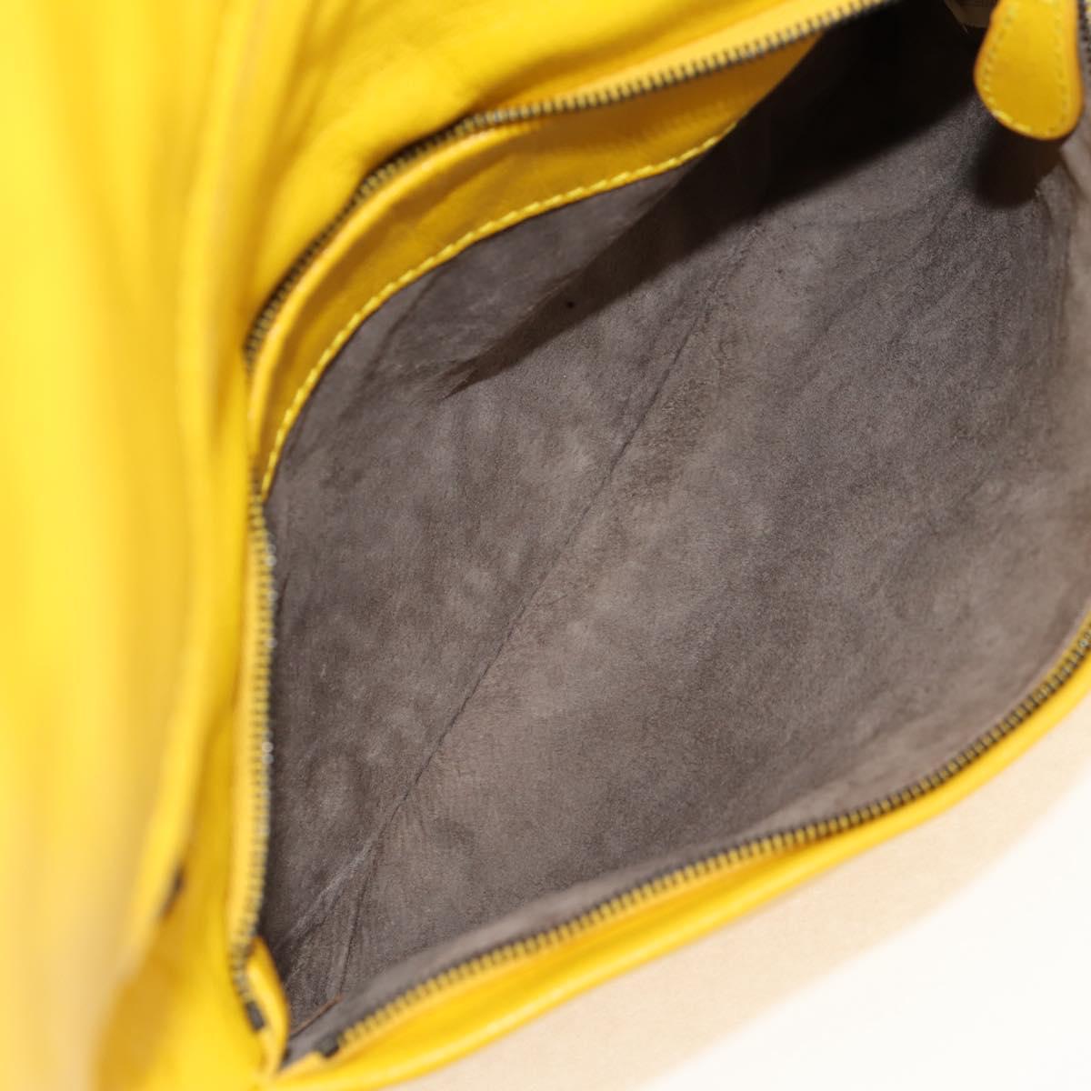 BOTTEGA VENETA INTRECCIATO Shoulder Bag Leather Yellow 239897 Auth am9513V