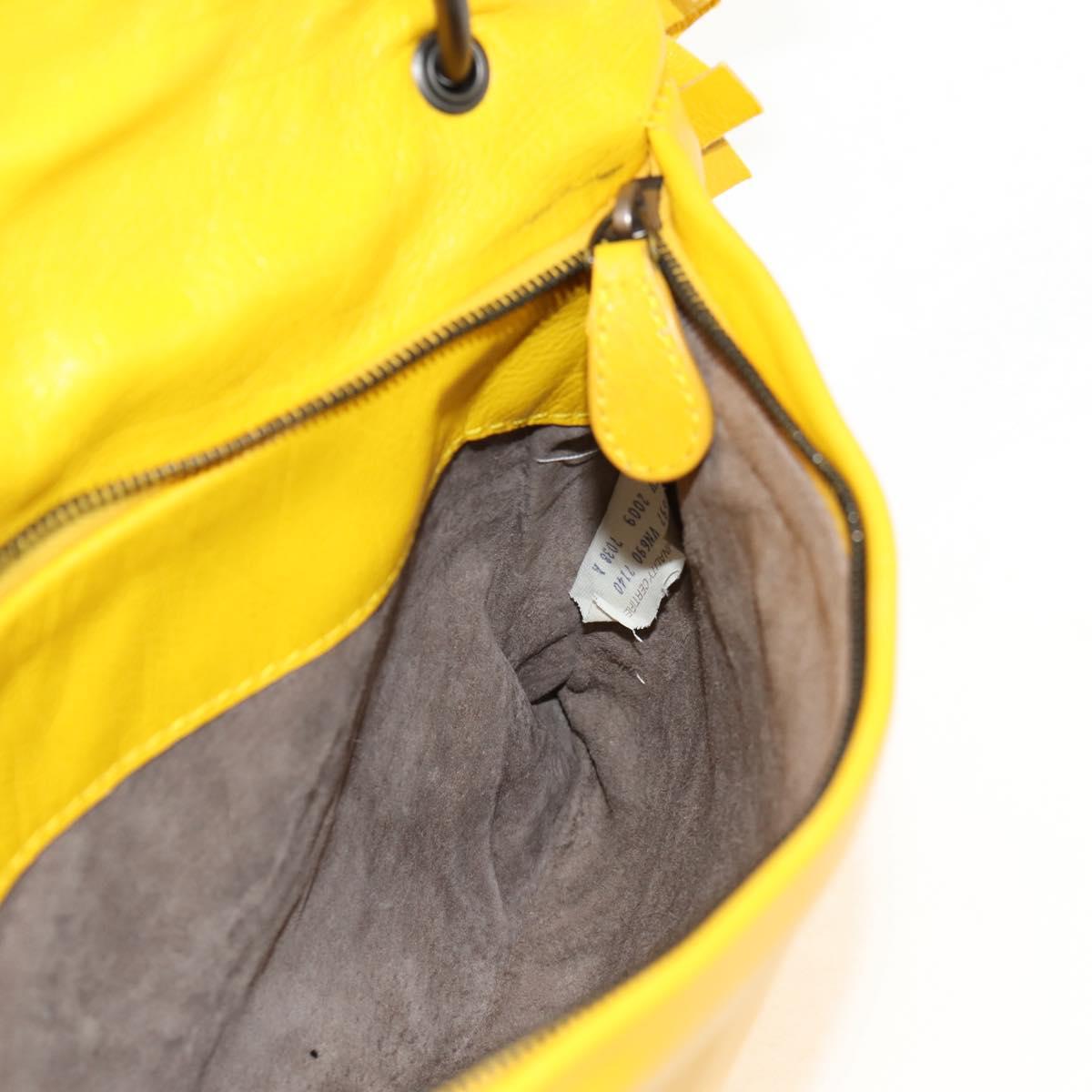 BOTTEGA VENETA INTRECCIATO Shoulder Bag Leather Yellow 239897 Auth am9513V