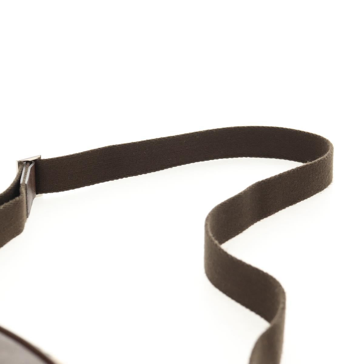 BURBERRY Nova Check Shoulder Bag Canvas Beige Silver Auth am9514V