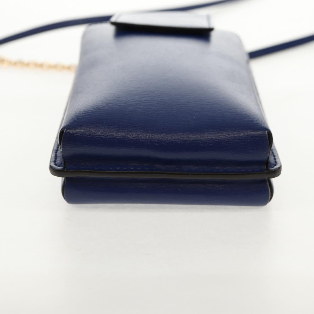 Salvatore Ferragamo Vara Chain Shoulder Phone Case Vala Blue Auth am9515V