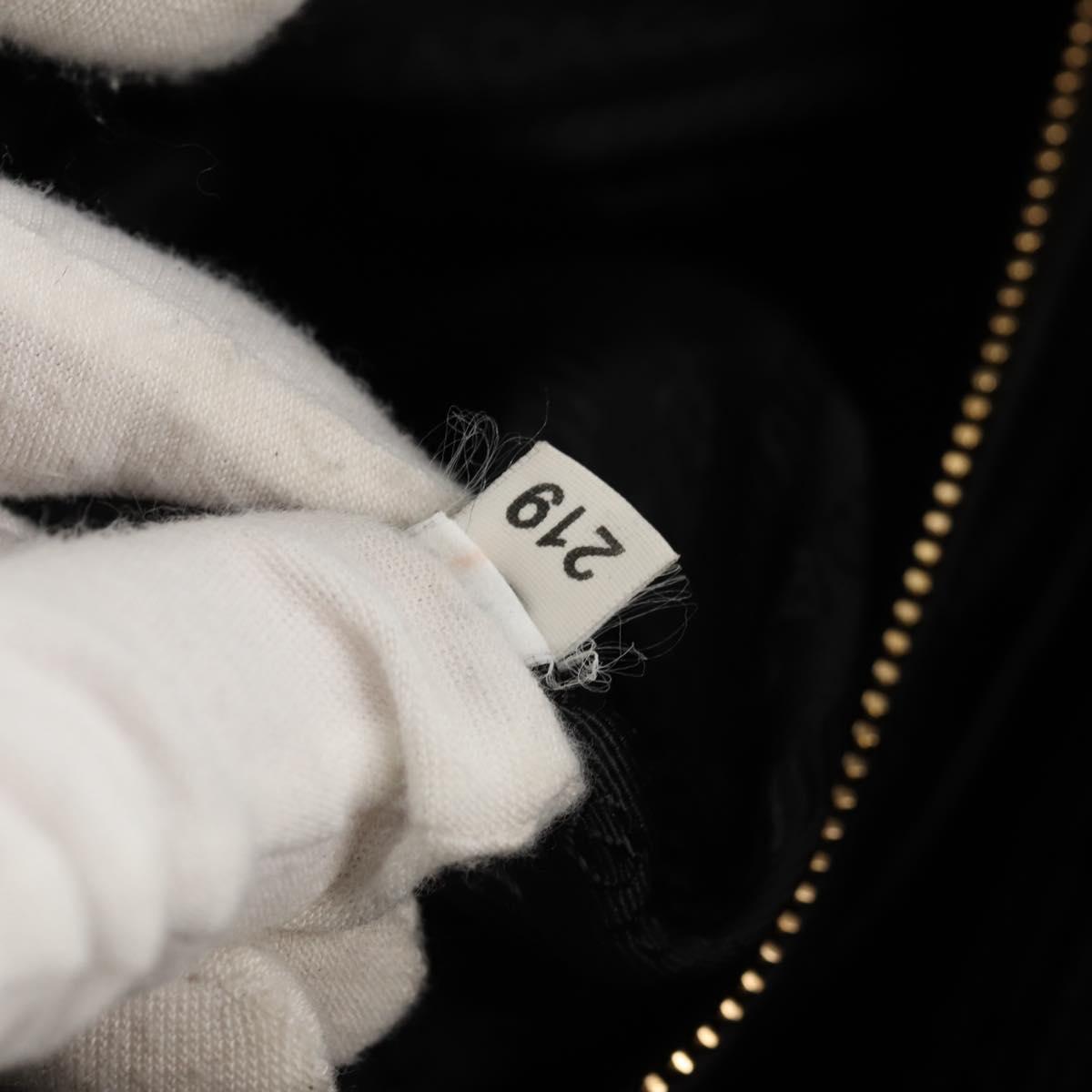 PRADA Gathered Hand Bag Nylon 2way Black Gold Auth am9517V