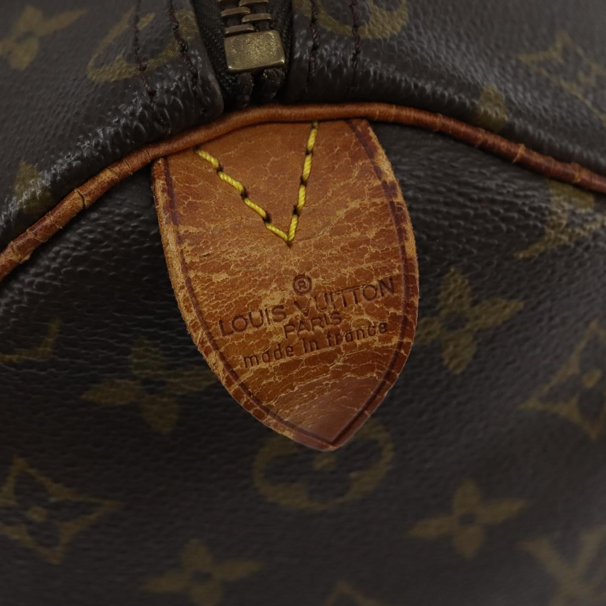 LOUIS VUITTON Monogram Speedy 35 Hand Bag M41524 LV Auth am9526
