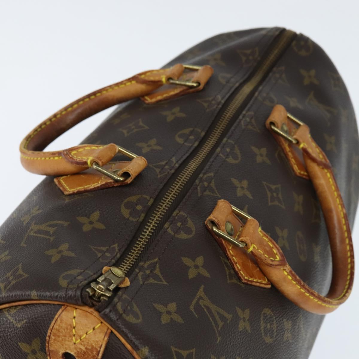 LOUIS VUITTON Monogram Speedy 35 Hand Bag M41524 LV Auth am9526