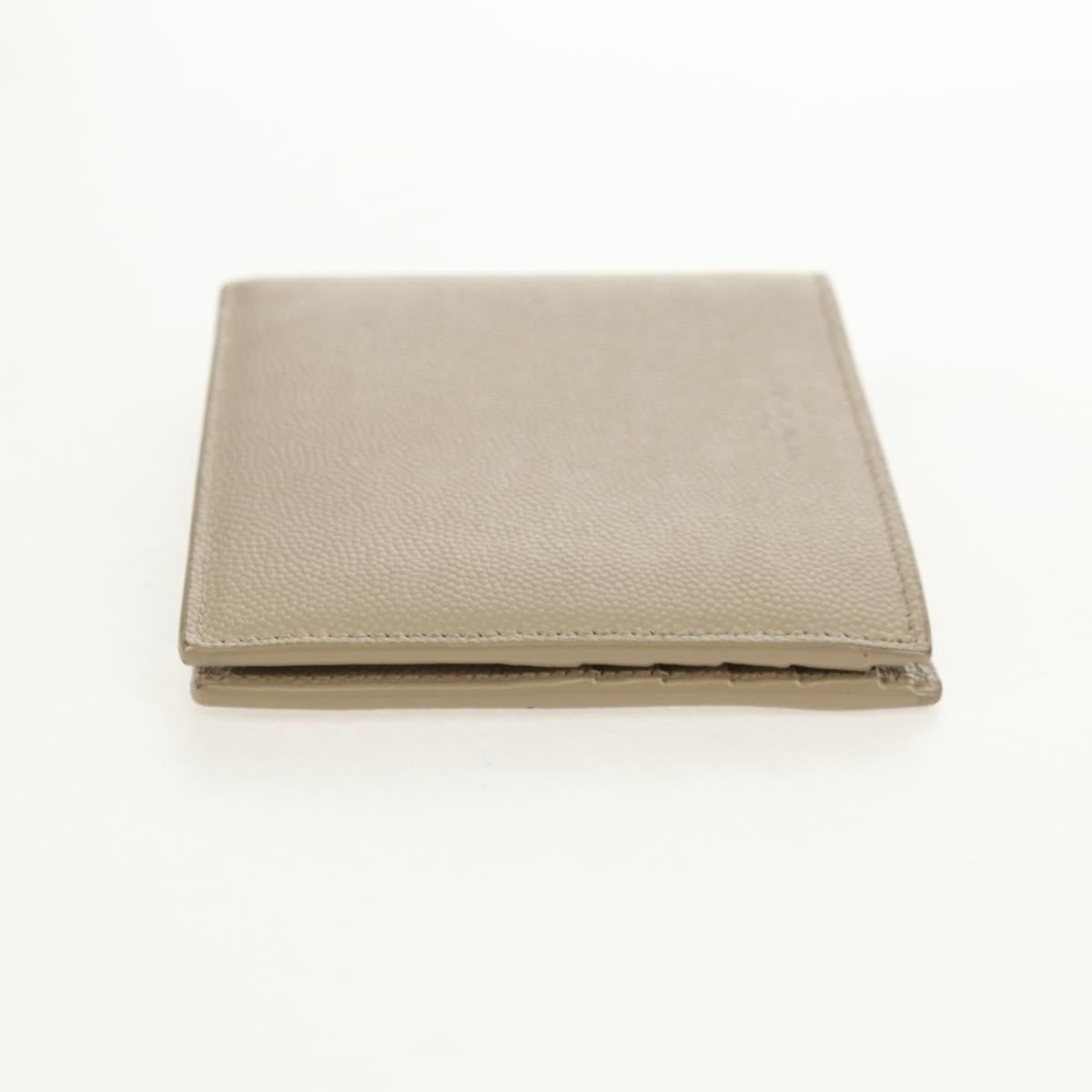 SAINT LAURENT Wallet Leather Beige Auth am9533M