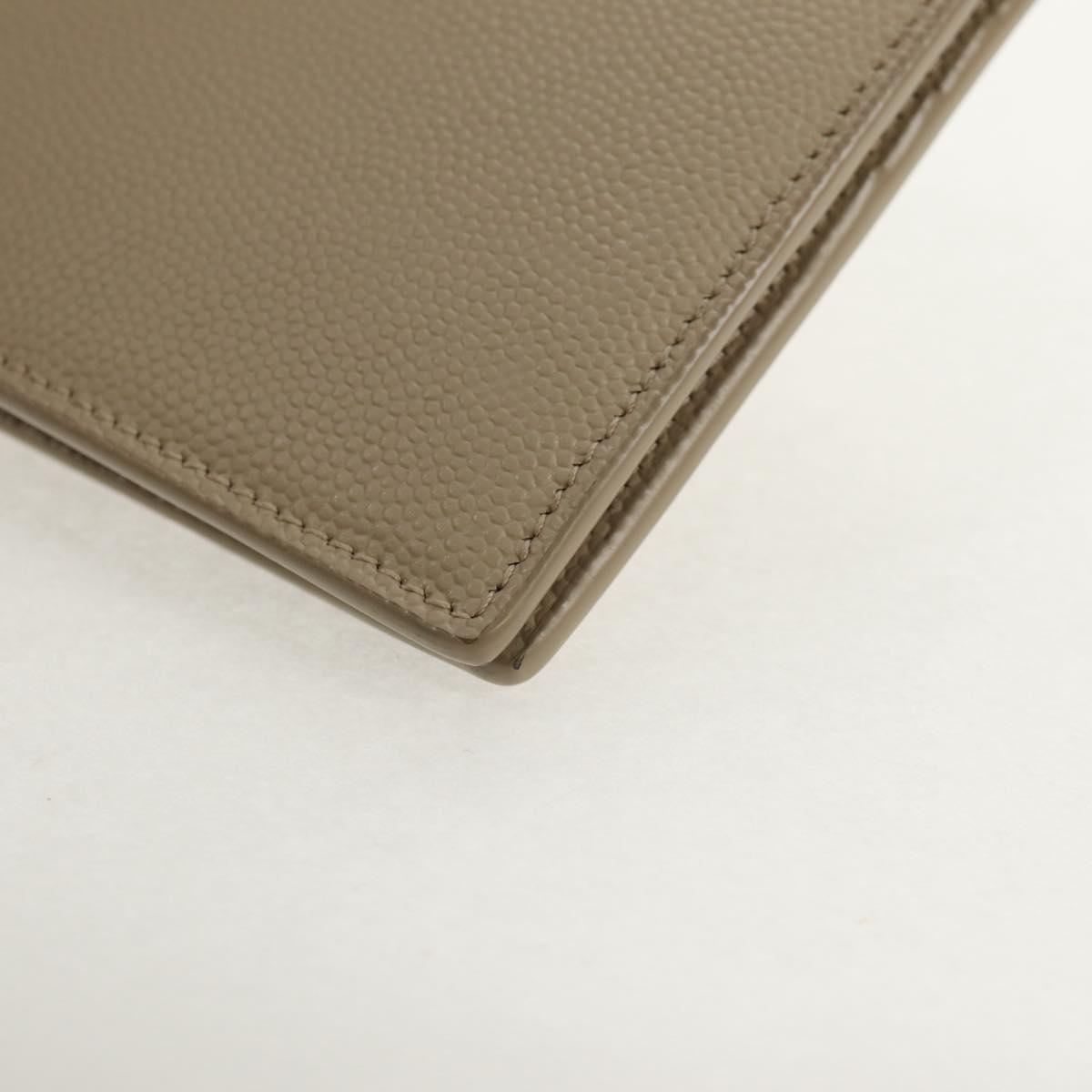 SAINT LAURENT Wallet Leather Beige Auth am9533M