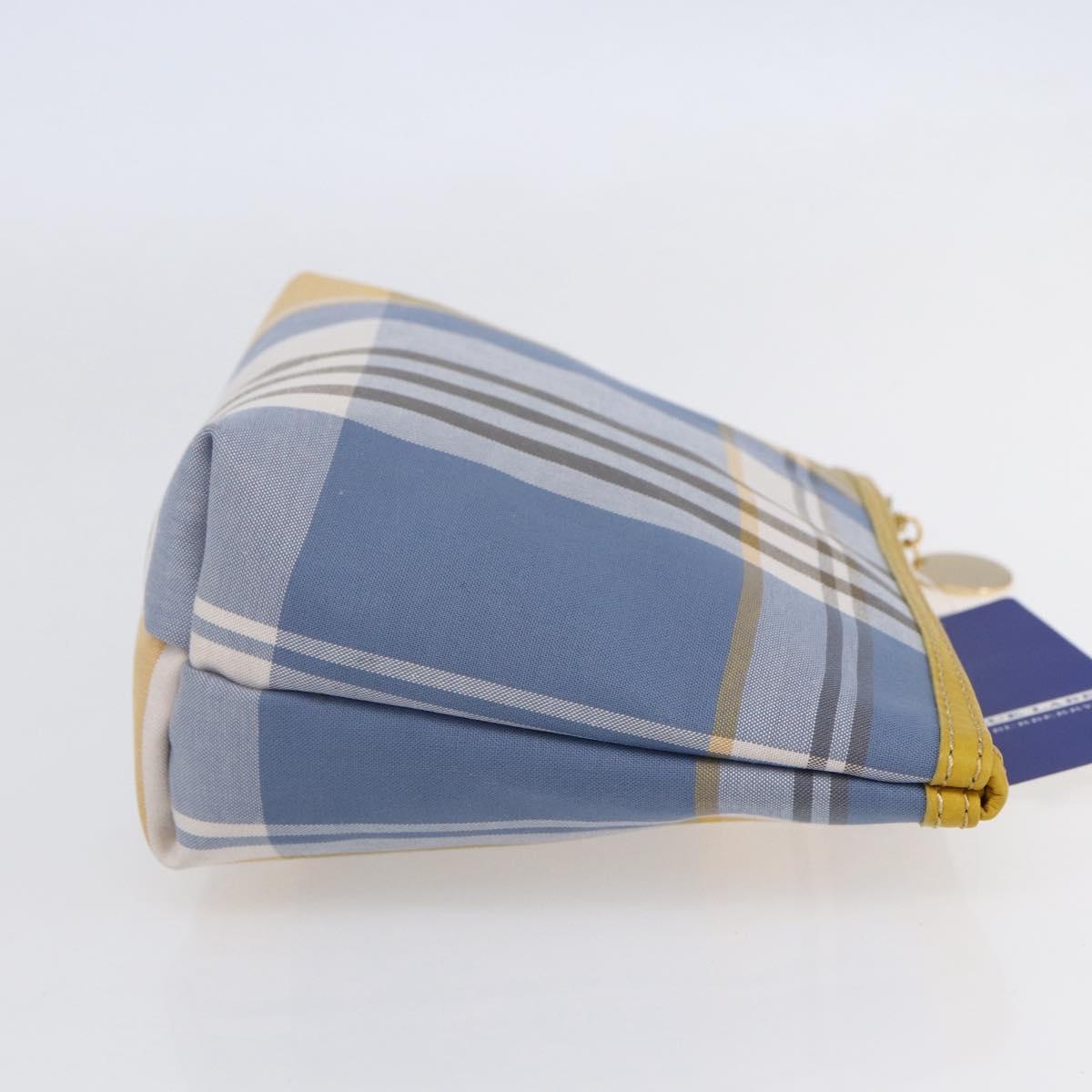 BURBERRY Nova Check Pouch Canvas Light Blue Auth am9536V