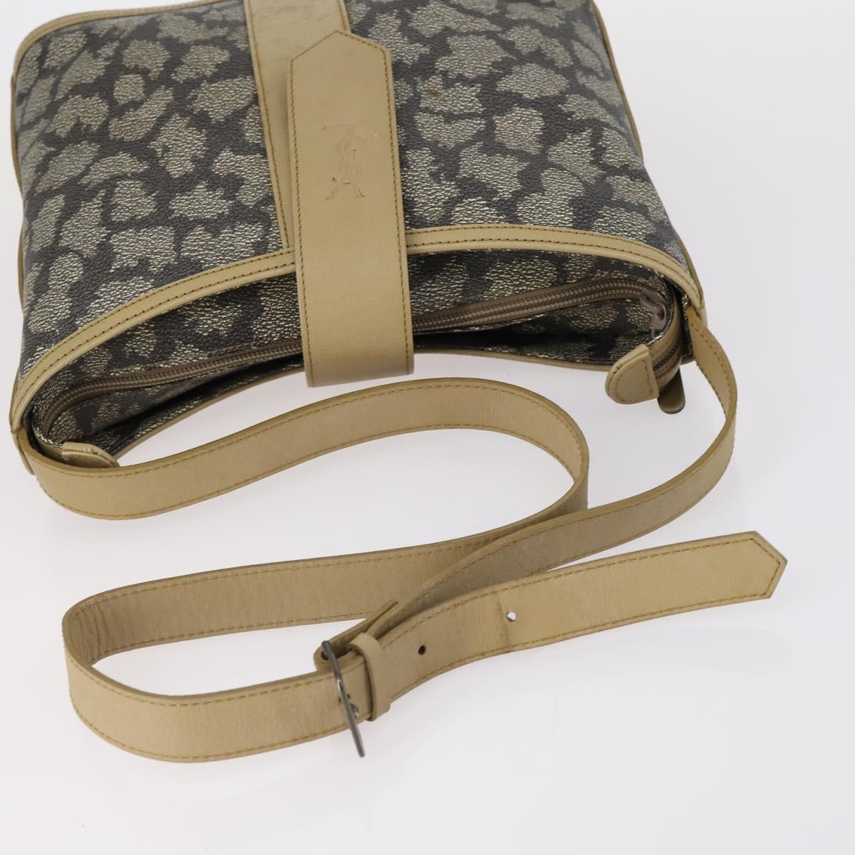 SAINT LAURENT Loewe Shoulder Bag PVC 2 Set Brown Black Auth am9546