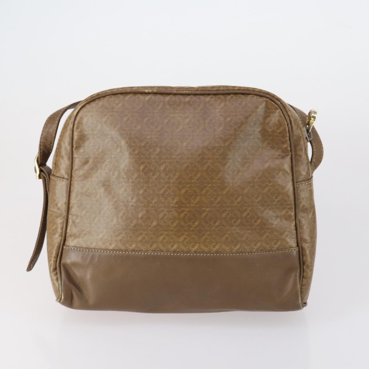 SAINT LAURENT Loewe Shoulder Bag PVC 2 Set Brown Black Auth am9546