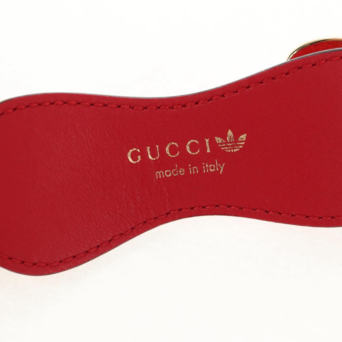 GUCCI Horsebit GUCCI × ADIDAS Belt Leather 40.6"" Red 625854 Auth am9549M