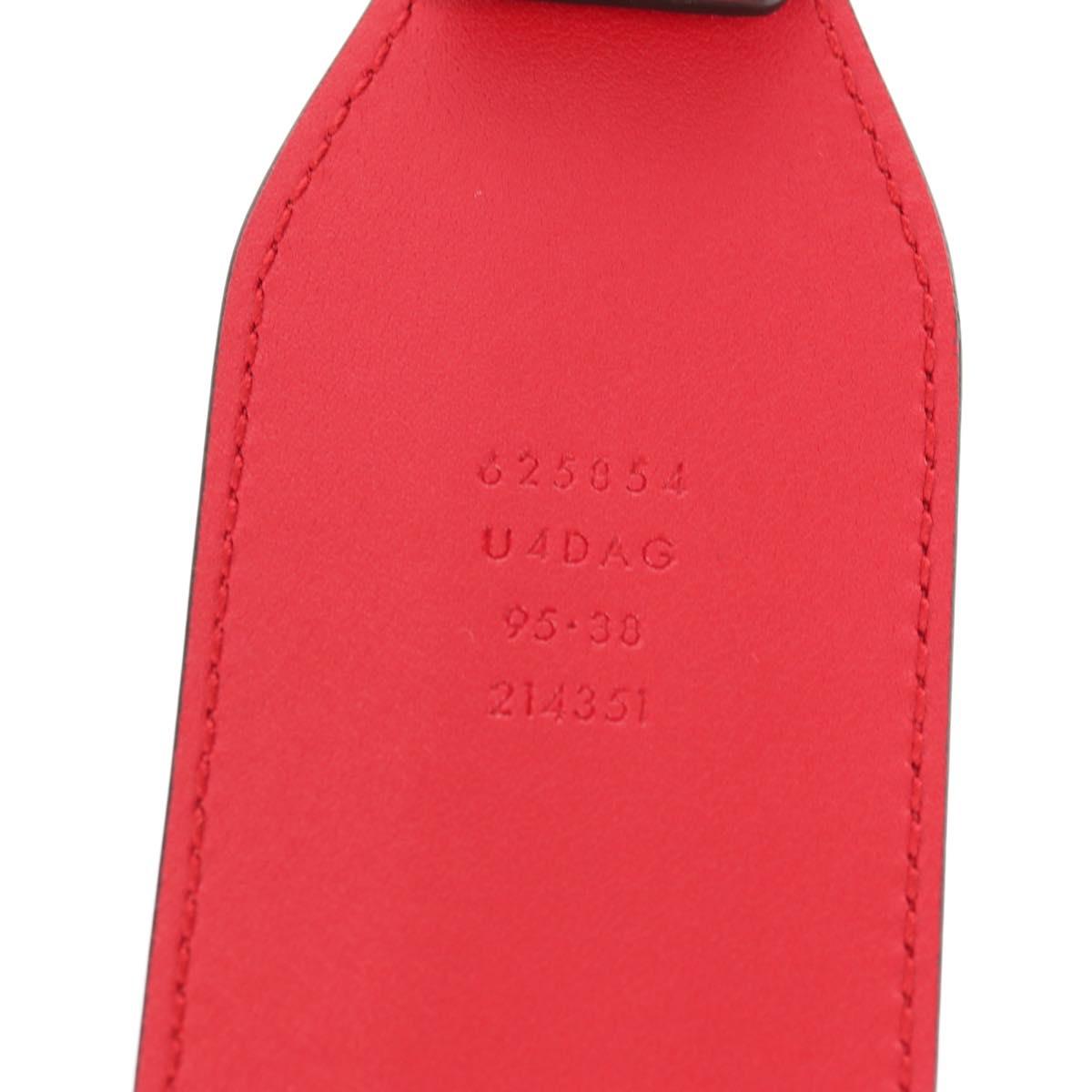 GUCCI Horsebit GUCCI × ADIDAS Belt Leather 40.6"" Red 625854 Auth am9549M