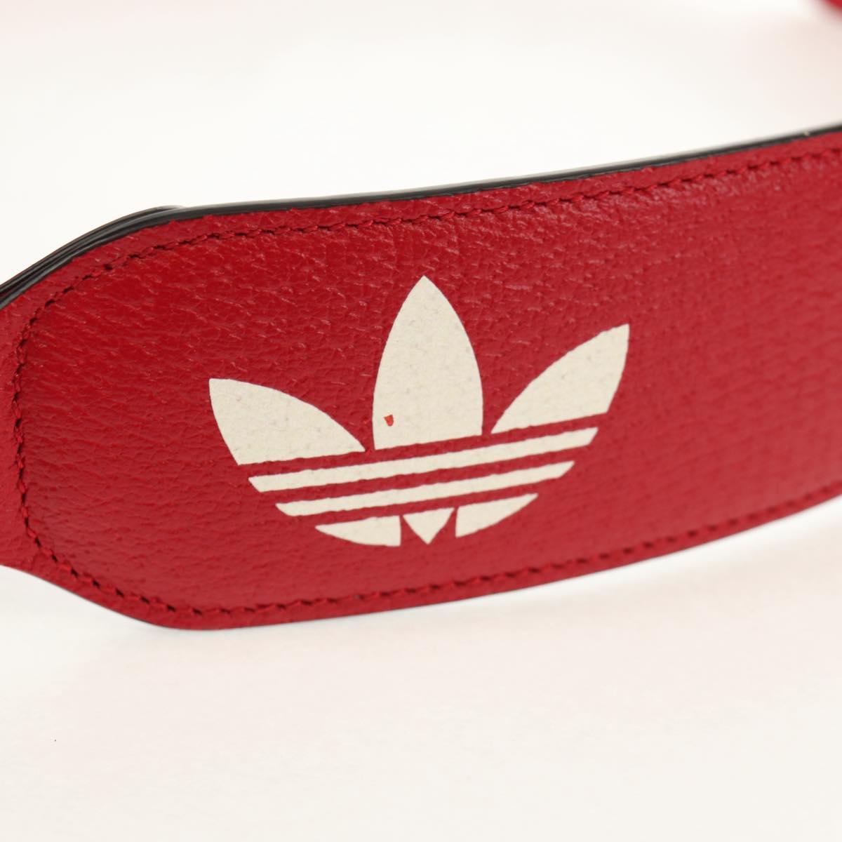 GUCCI Horsebit GUCCI × ADIDAS Belt Leather 40.6"" Red 625854 Auth am9549M