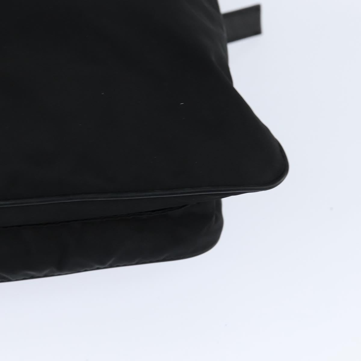 PRADA Shoulder Bag Nylon Black Silver Auth am9553