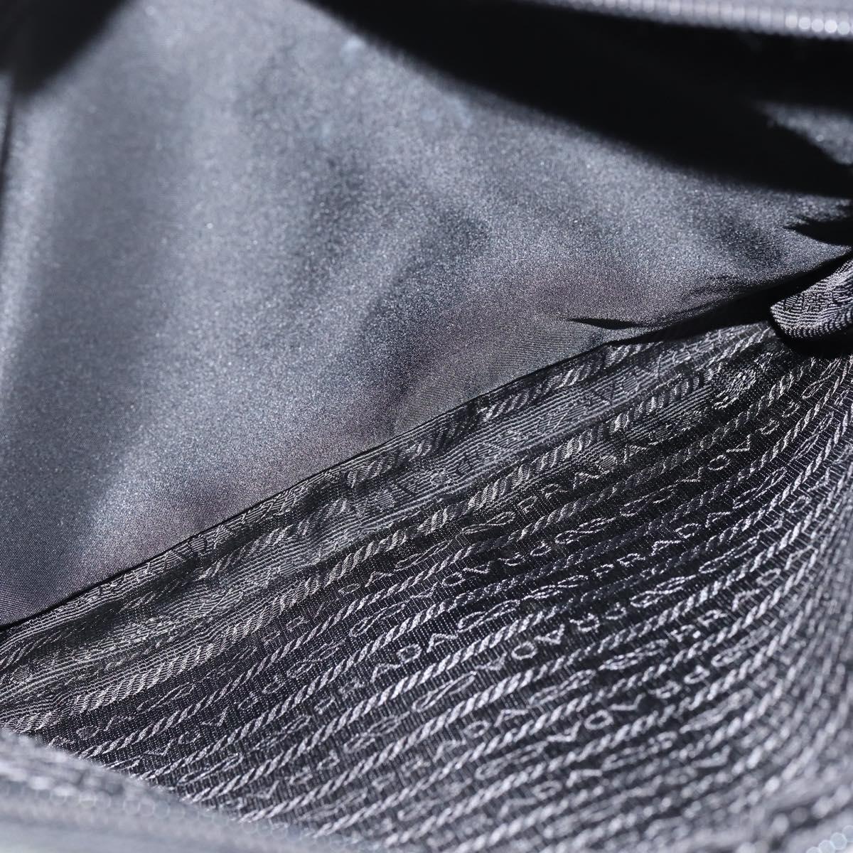 PRADA Shoulder Bag Nylon Black Silver Auth am9553