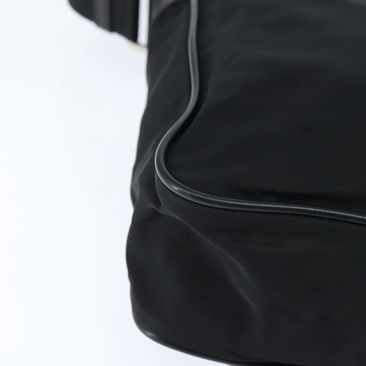 PRADA Shoulder Bag Nylon Black Silver Auth am9554