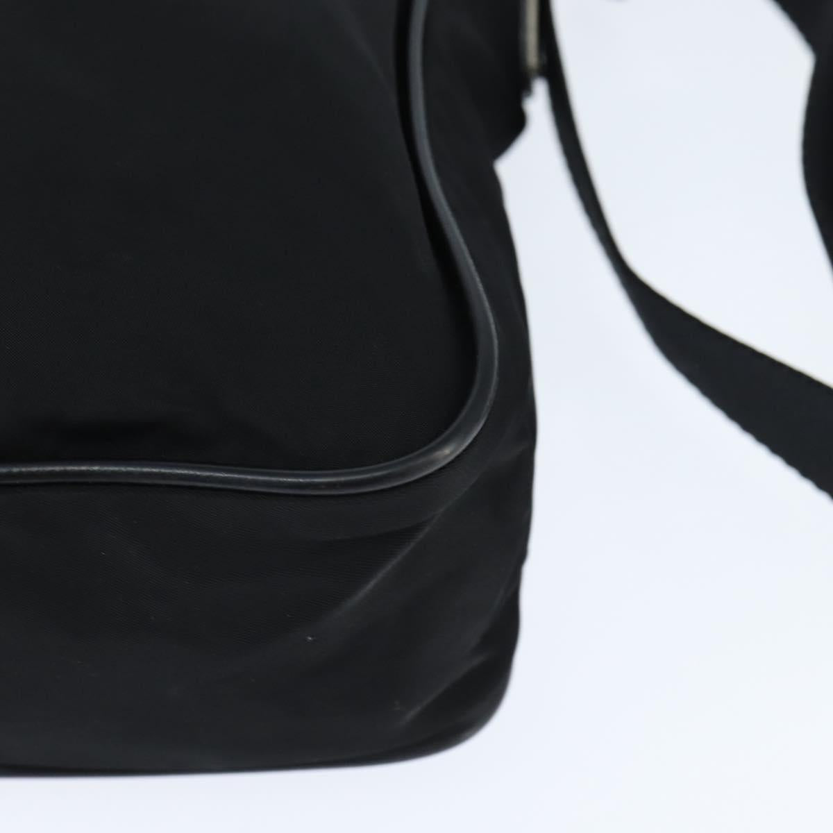 PRADA Shoulder Bag Nylon Black Silver Auth am9554