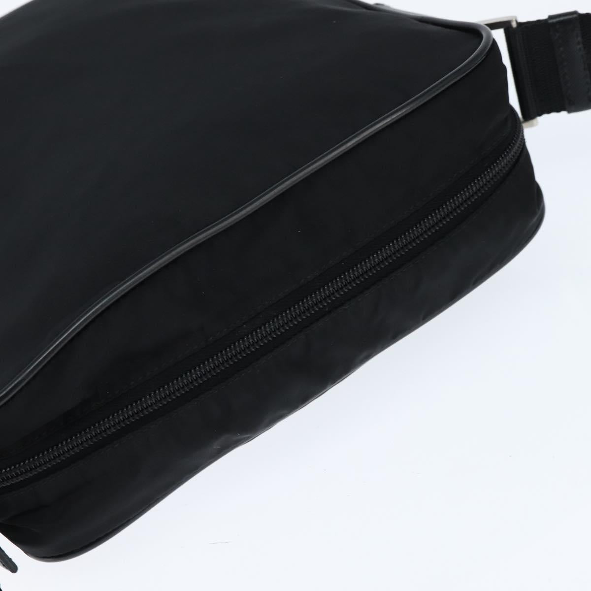 PRADA Shoulder Bag Nylon Black Silver Auth am9554