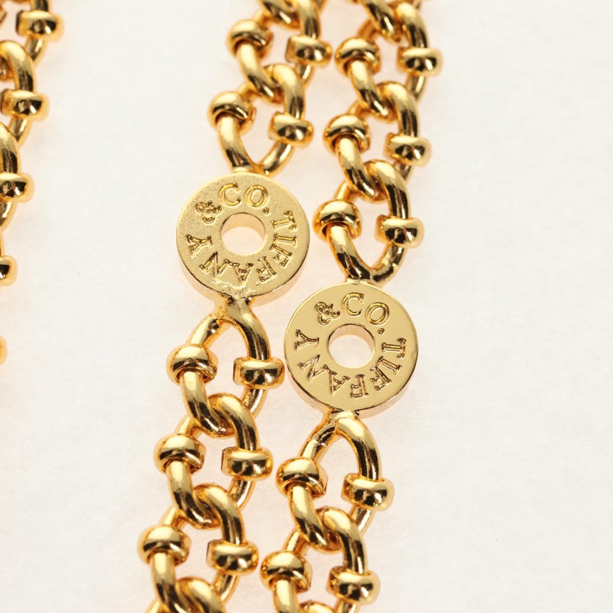 TIFFANY&Co. Hand Bag Leather 2way Black Gold Auth am9561V