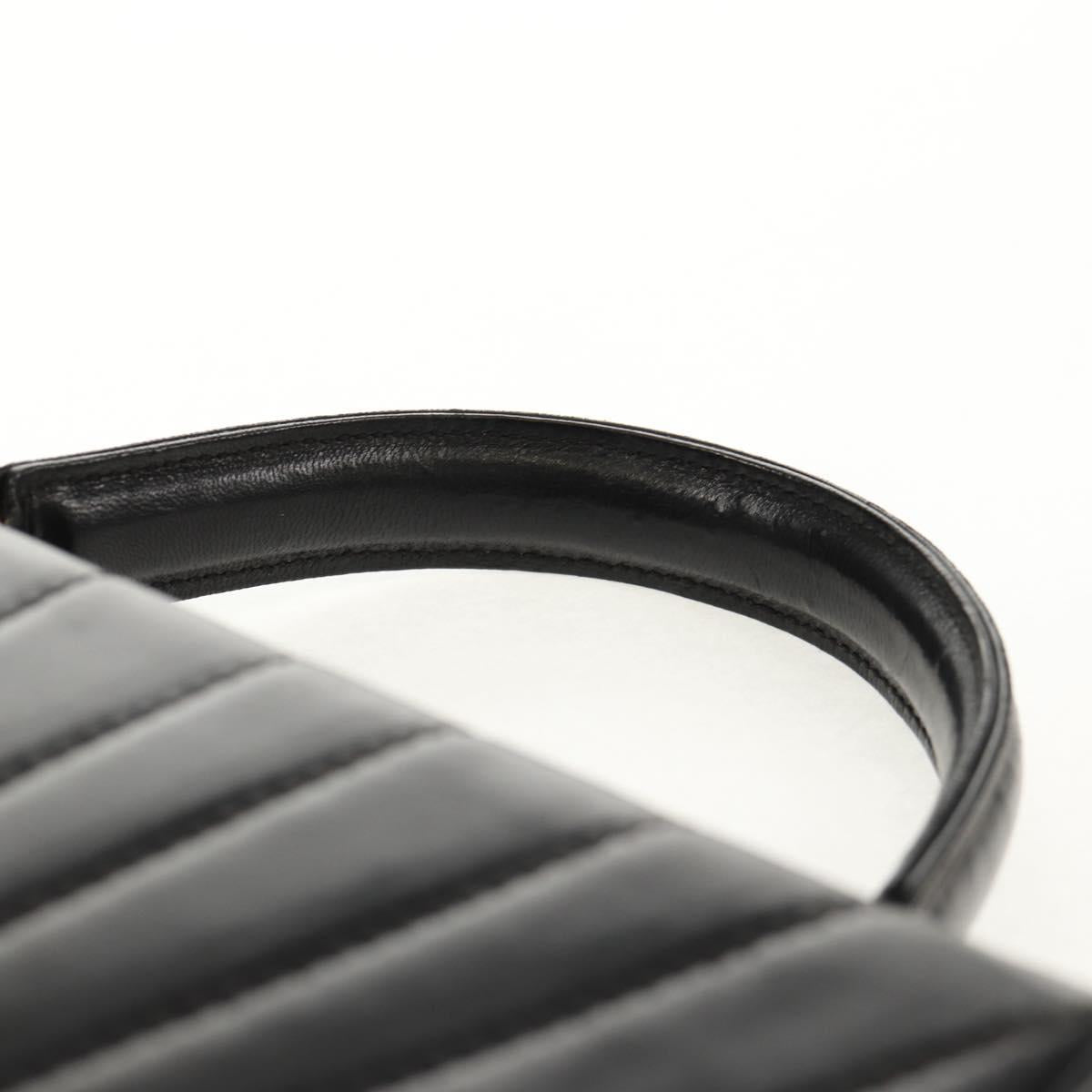 TIFFANY&Co. Hand Bag Leather 2way Black Gold Auth am9561V