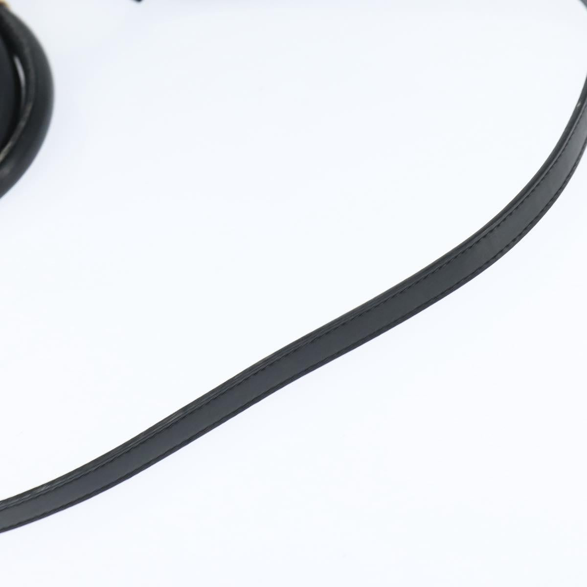 Chloe Victoria Hand Bag Leather 2way Black Gold Auth am9563