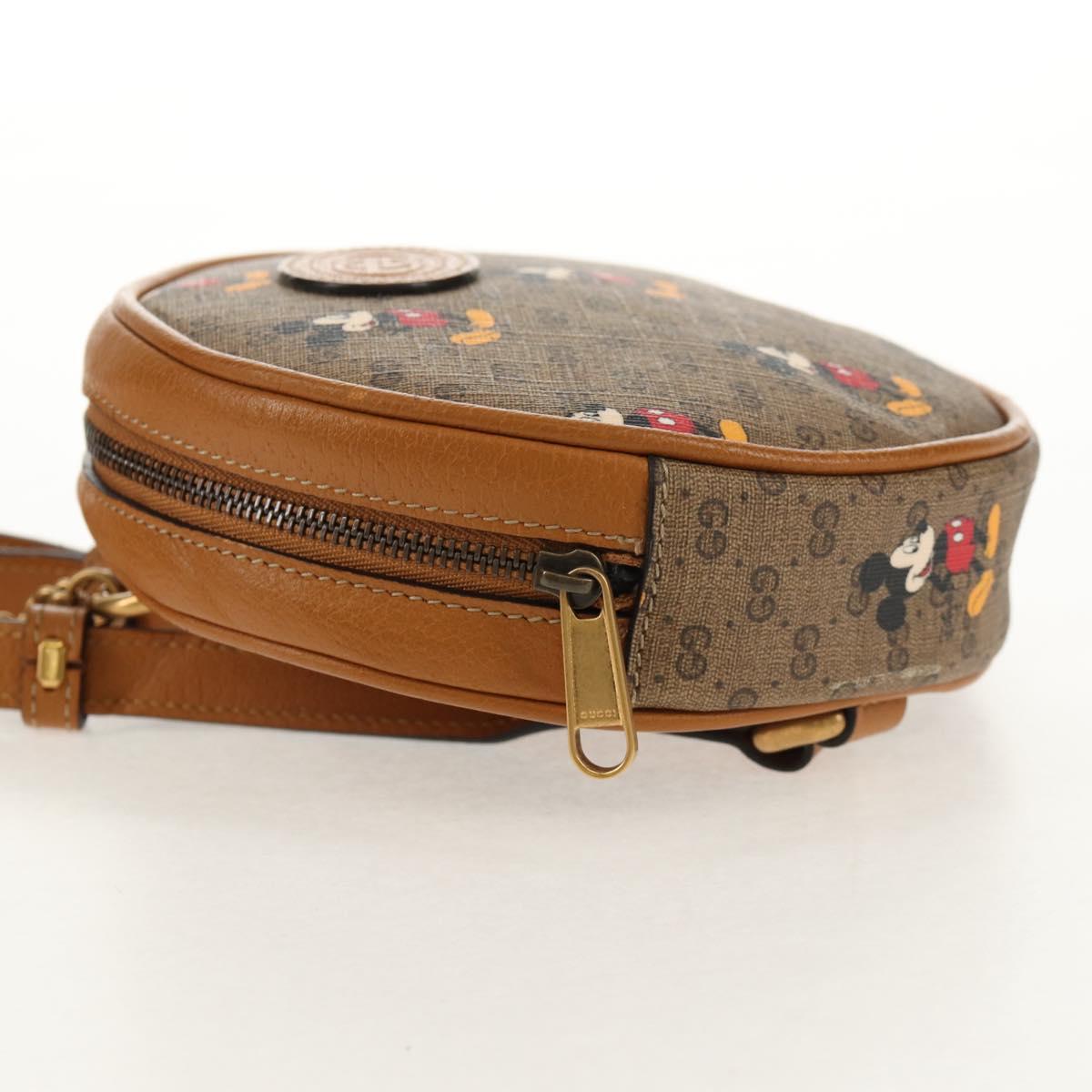 GUCCI Micro GG Supreme Disney Mini Backpack PVC Beige Gold 603730 Auth am9564M