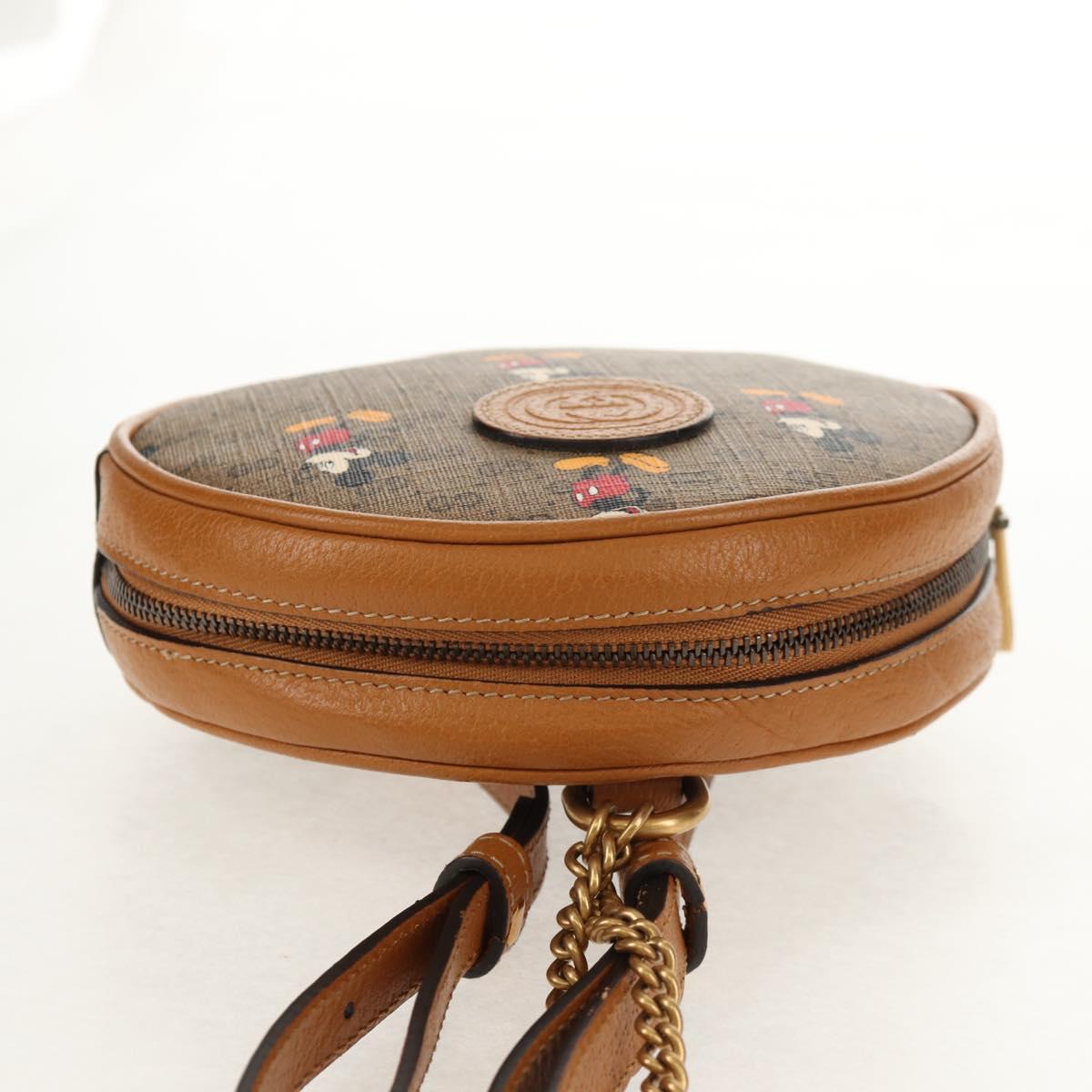 GUCCI Micro GG Supreme Disney Mini Backpack PVC Beige Gold 603730 Auth am9564M