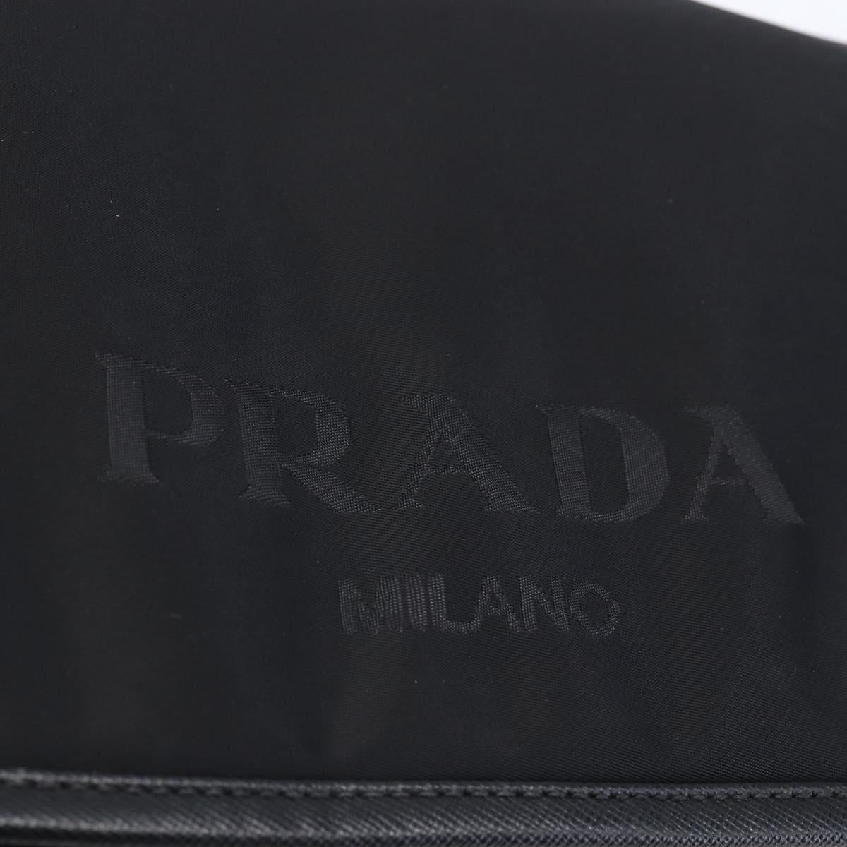 PRADA Shoulder Bag Nylon Black Silver Auth am9570V