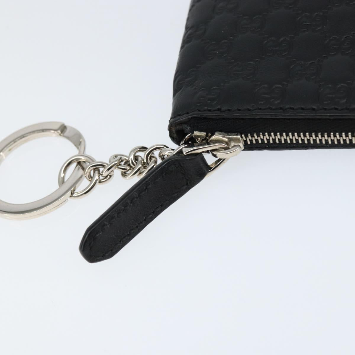 GUCCI Micro Guccissima Coin Purse Leather Black 544476 Auth am9573V