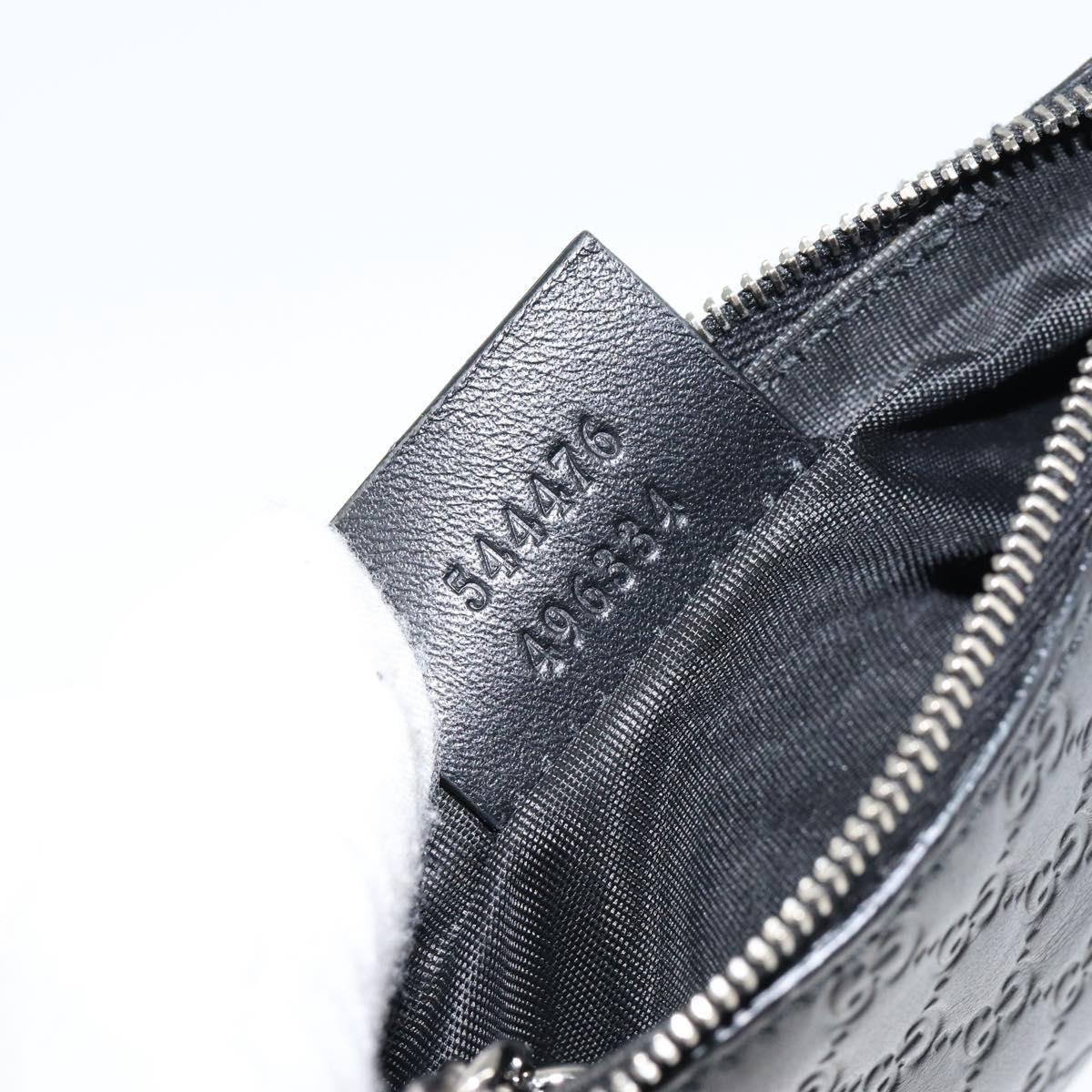 GUCCI Micro Guccissima Coin Purse Leather Black 544476 Auth am9573V