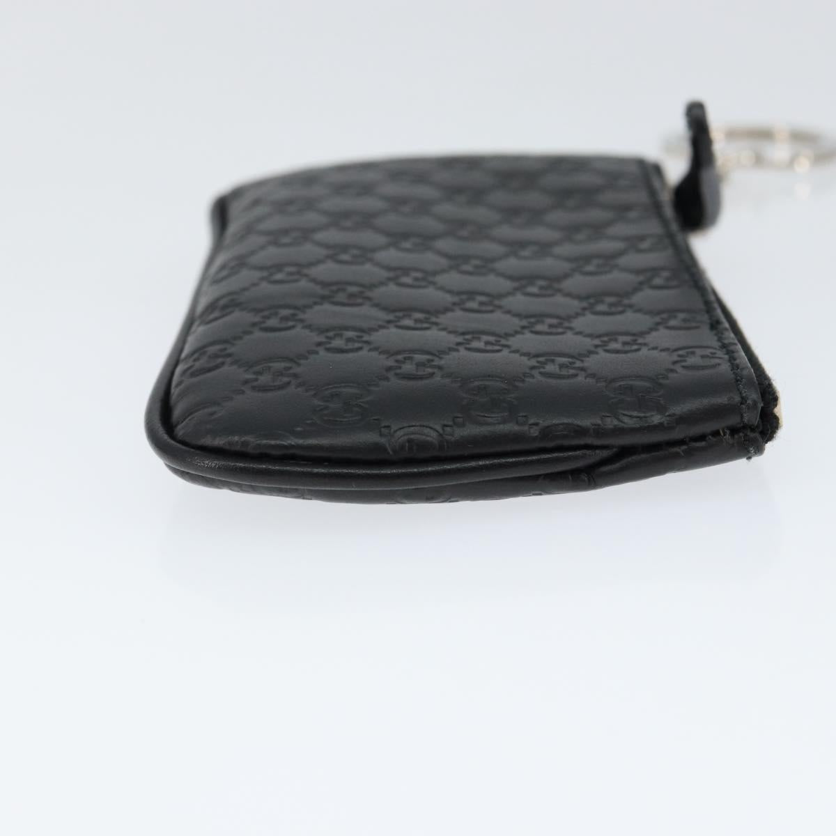 GUCCI Micro Guccissima Coin Purse Leather Black 544476 Auth am9573V