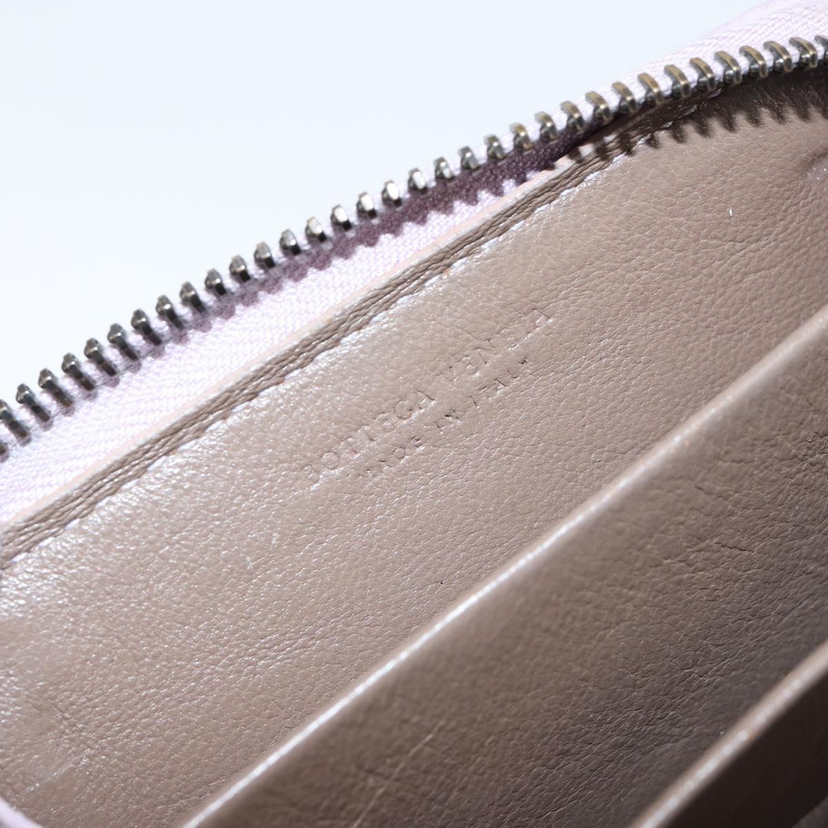 BOTTEGA VENETA INTRECCIATO Coin Purse Leather Pink Auth am9574V