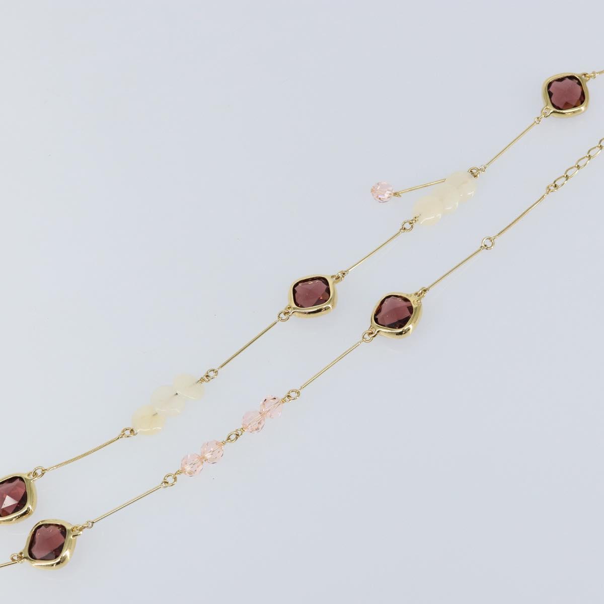 Swarovski Necklace metal Gold Auth am9577