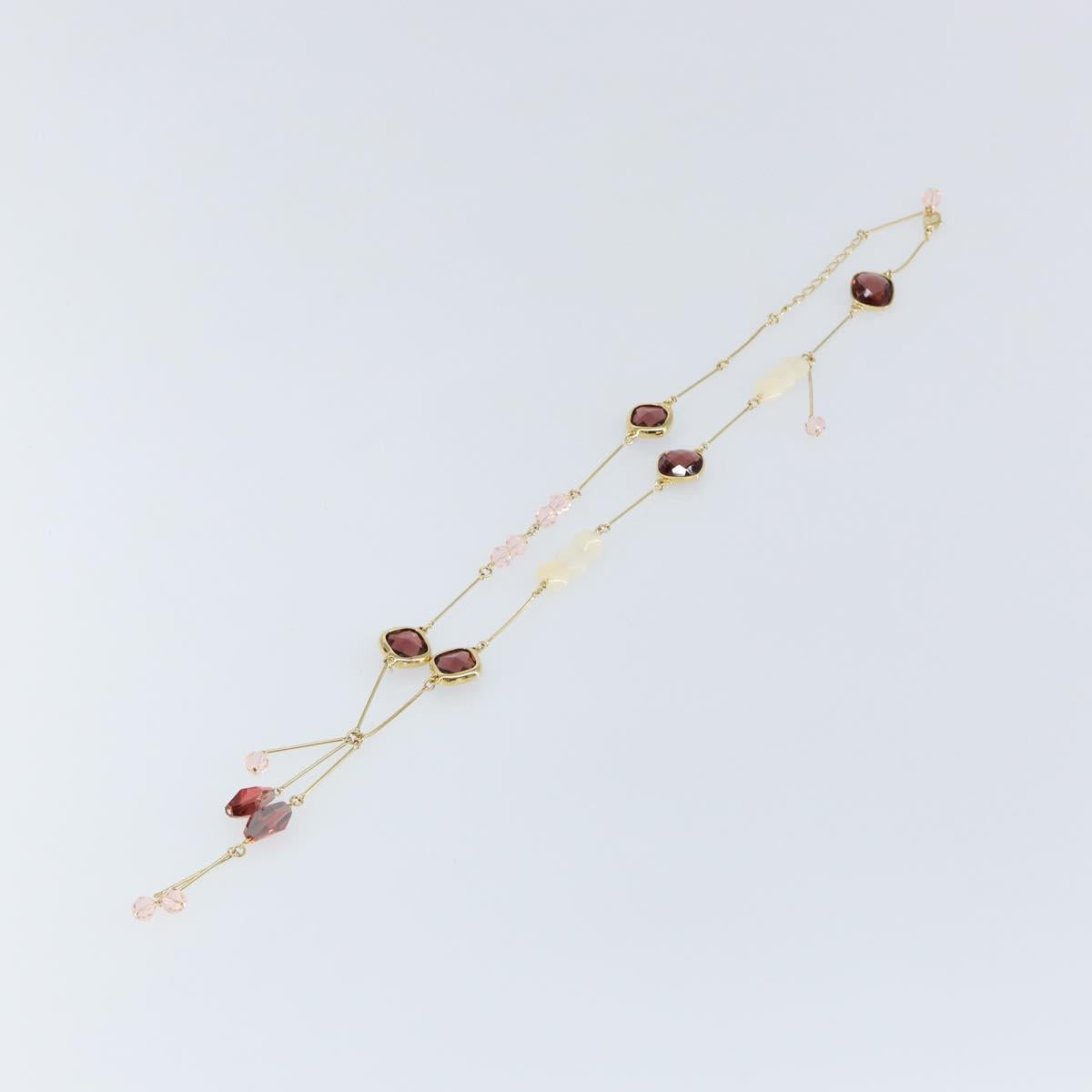 Swarovski Necklace metal Gold Auth am9577