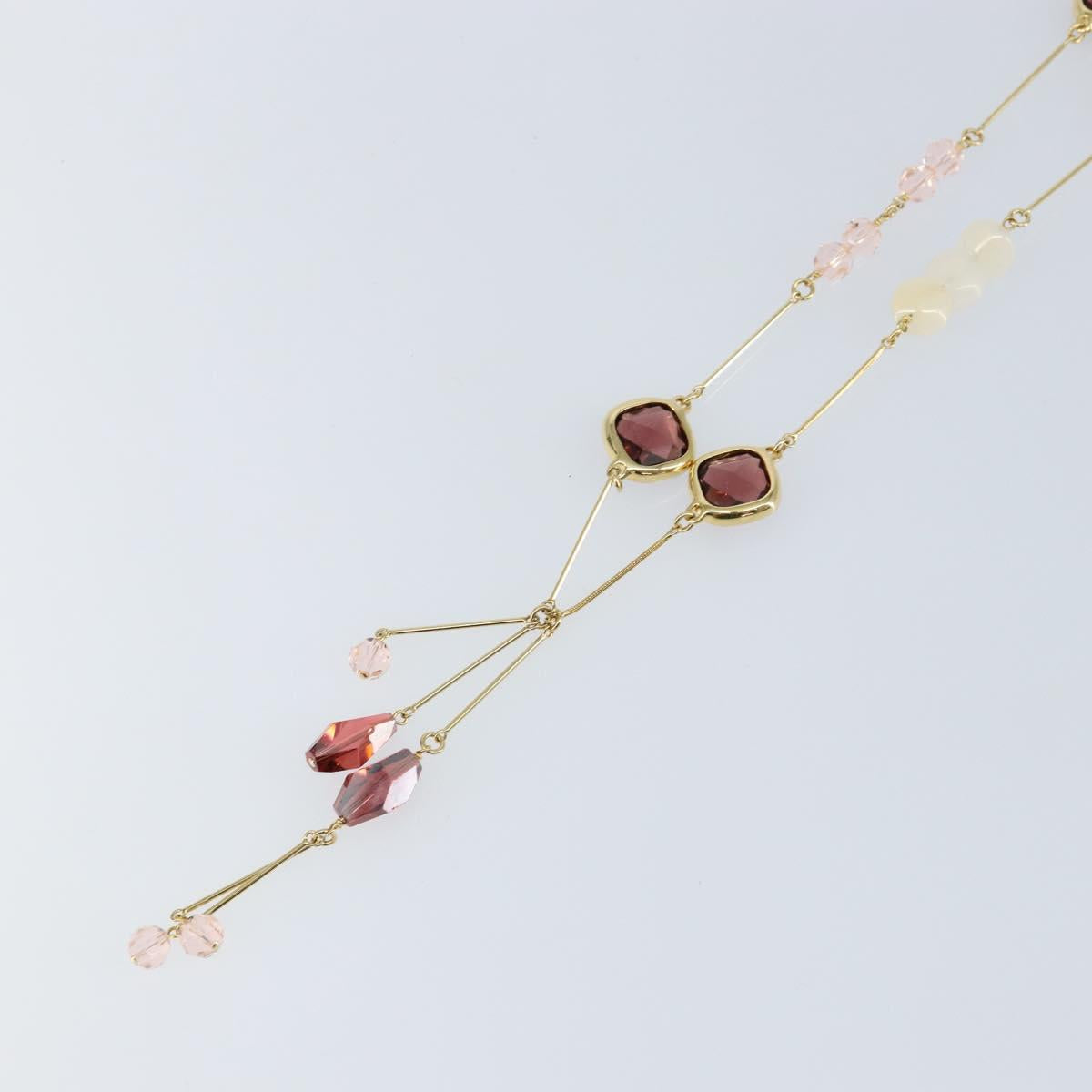 Swarovski Necklace metal Gold Auth am9577