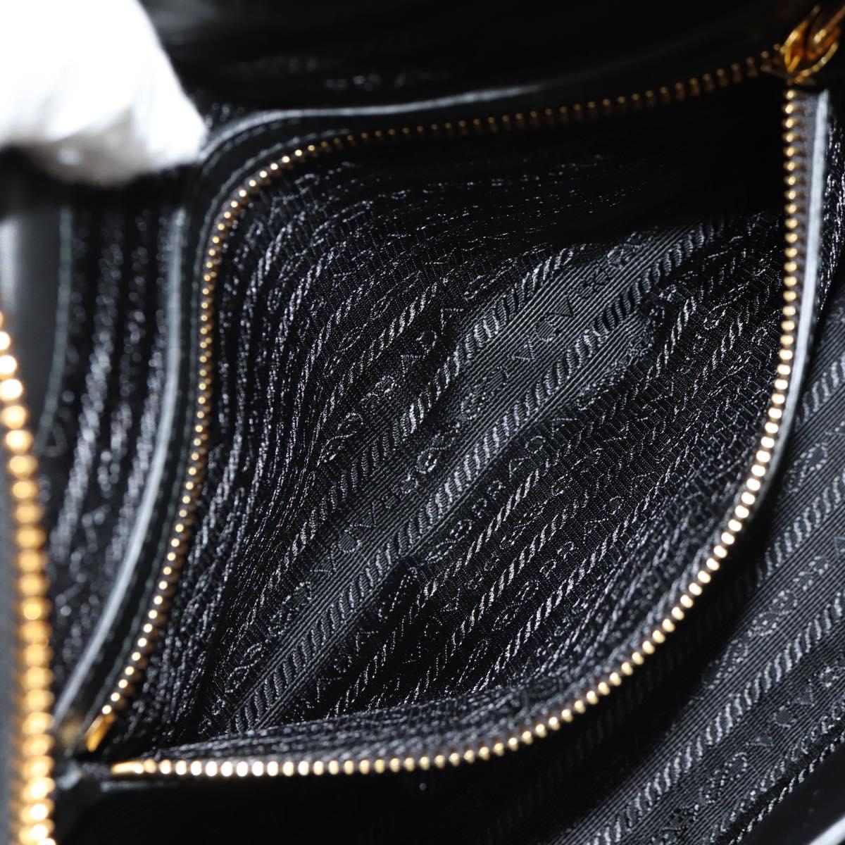 PRADA Hand Bag Nylon 2way Black Gold 1BB115 Auth am9579SM