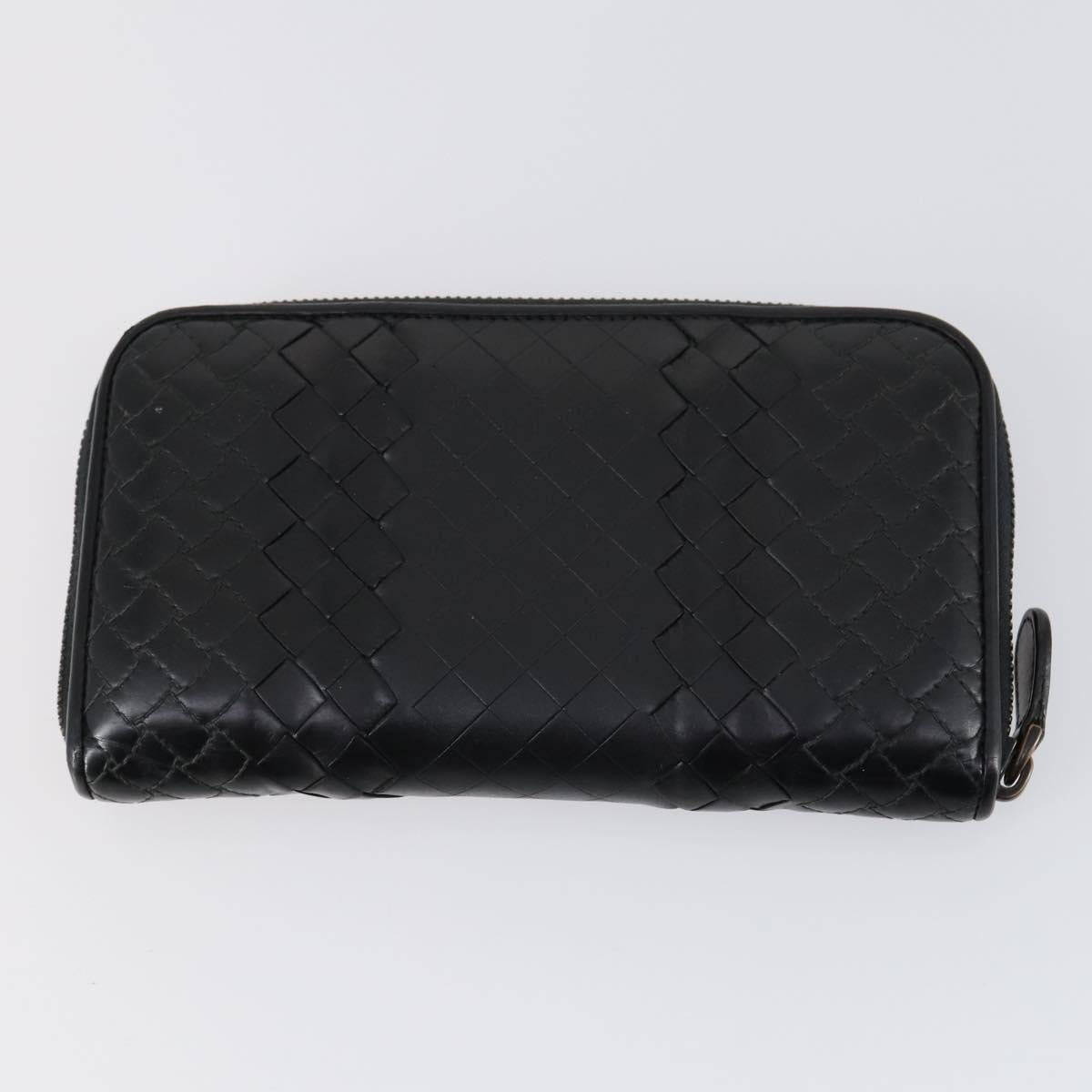 BOTTEGA VENETA INTRECCIATO Wallet Leather 3Set Black Auth am9581