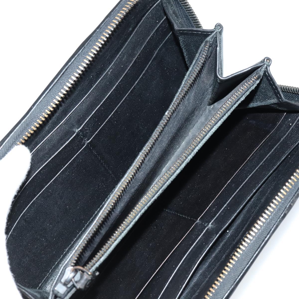 BOTTEGA VENETA INTRECCIATO Wallet Leather 3Set Black Auth am9581