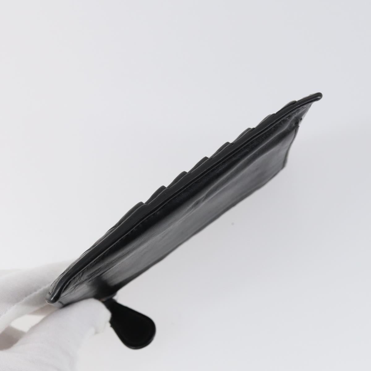 BOTTEGA VENETA INTRECCIATO Wallet Leather 3Set Black Auth am9581