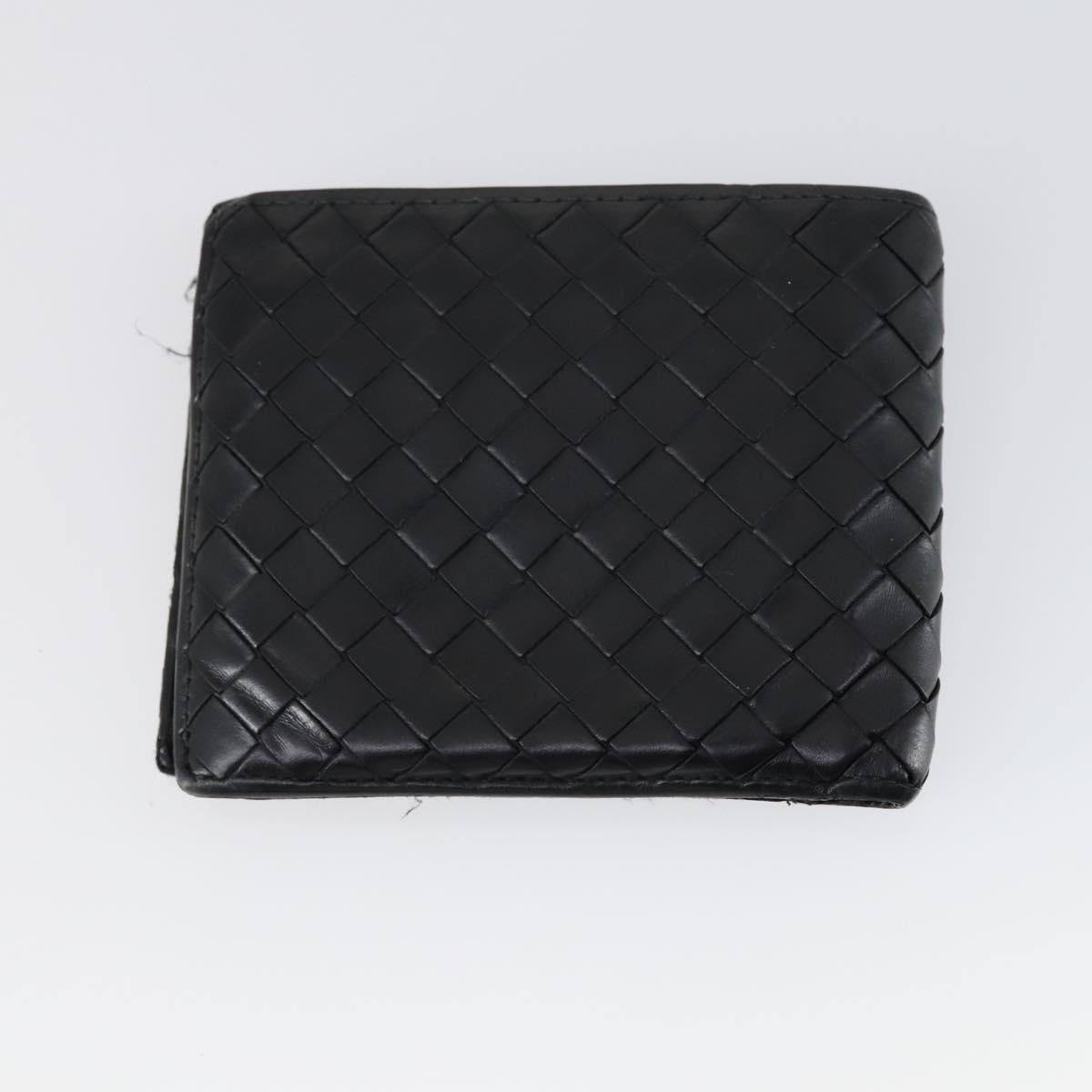 BOTTEGA VENETA INTRECCIATO Wallet Leather 3Set Black Auth am9581