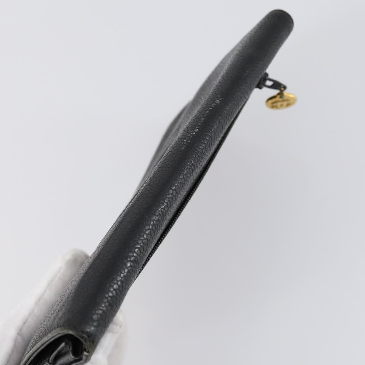 CHANEL Wallet Leather 3Set Black CC Auth am9582