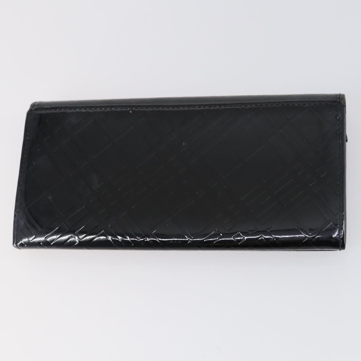 BURBERRY Nova Check Card Case Wallet Leather 2Set Black Auth am9583